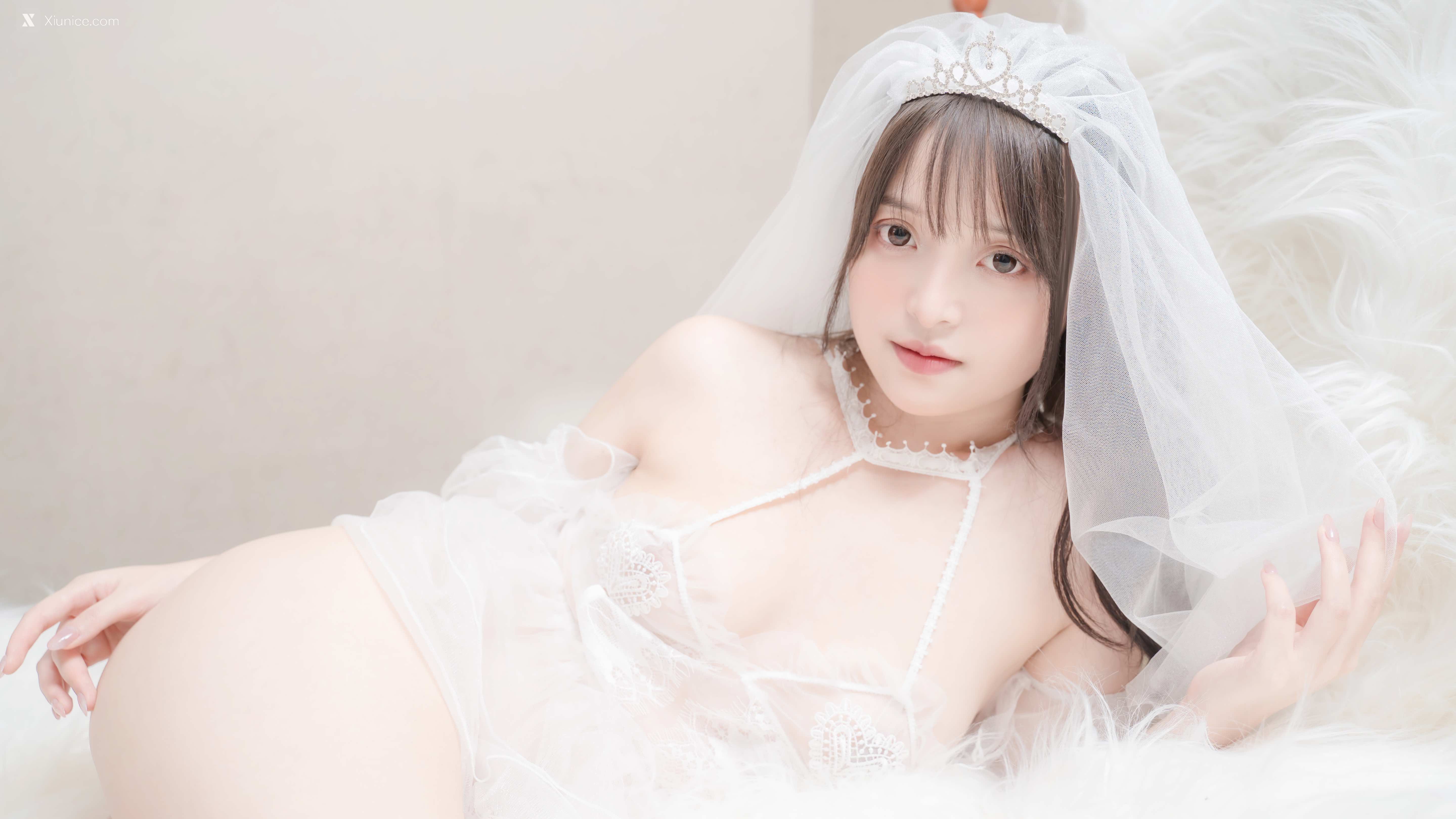 Coser@爆机少女喵小吉 (Nekokoyoshi) 白色花嫁 31P 4K 第16张图
