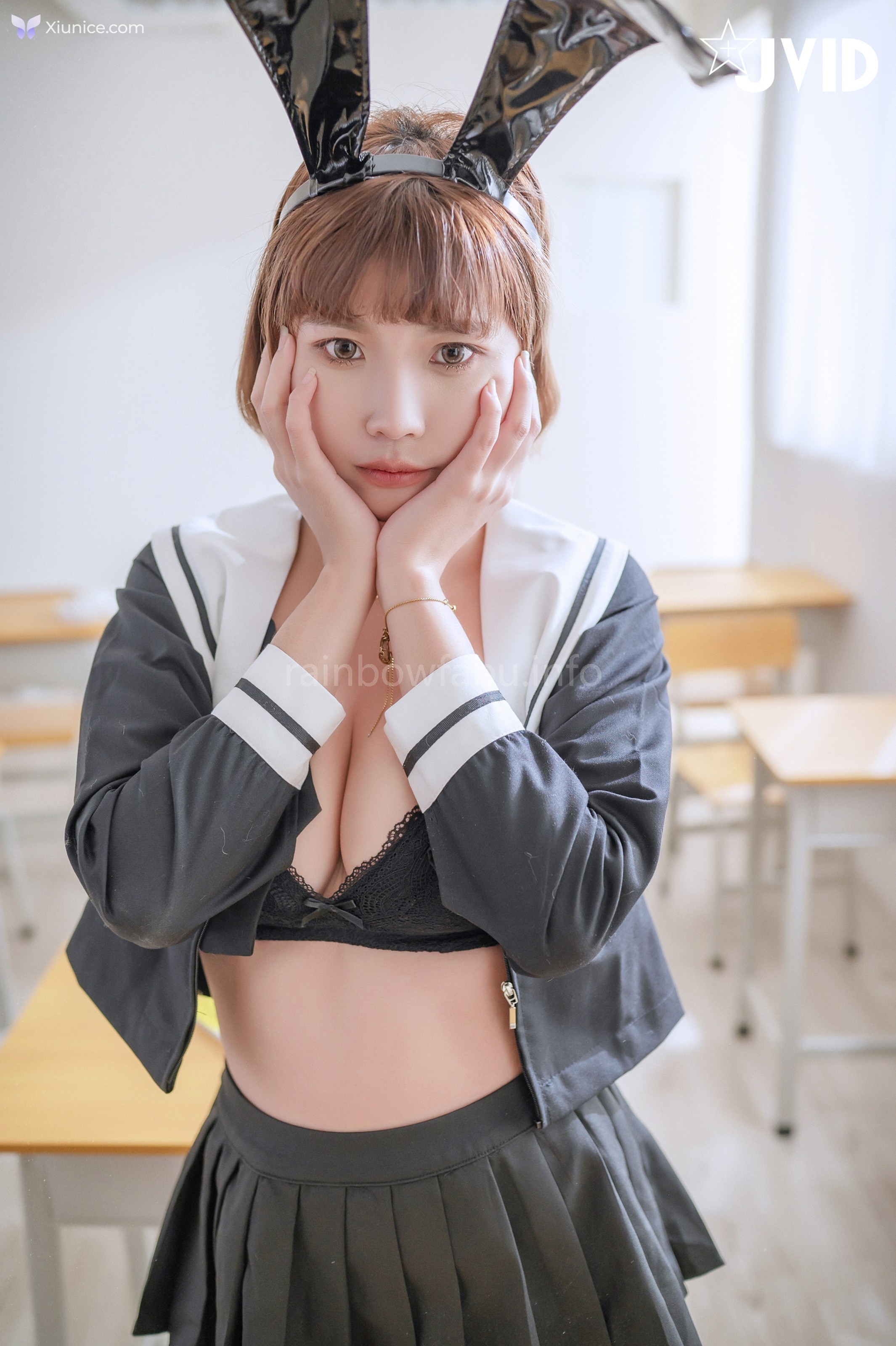 JVID 果寶寶 葉思敏 – 淫欲の萌兔學園 女神級巨乳同框果寶寶和葉思敏在教室裡搞出什麼火花讓老師好難為情 207P 第181张图
