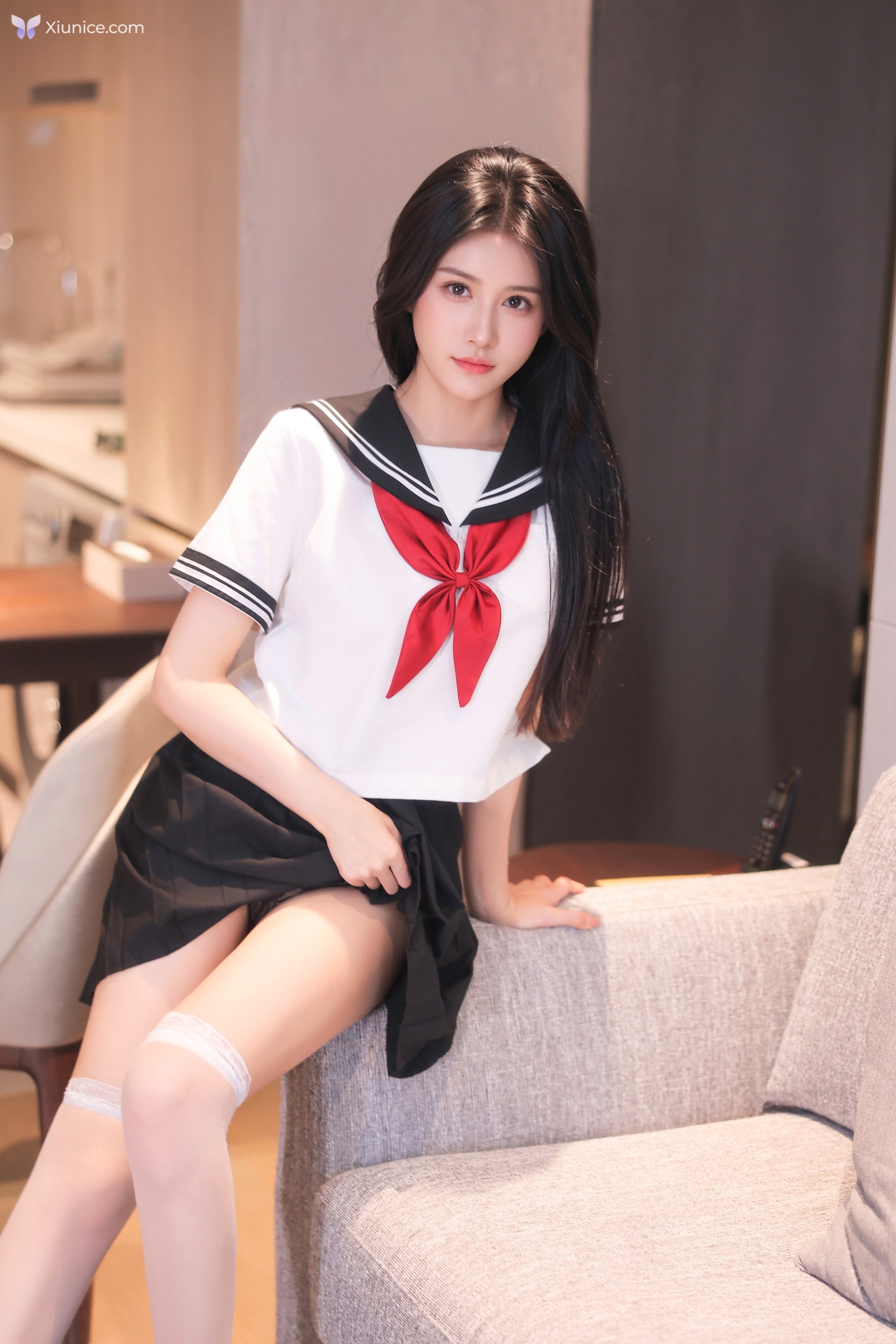 Xiuren Uncensored 4K shelly诗莉吖 – R18 秀人网模特 JK学生装 81P 第17张图