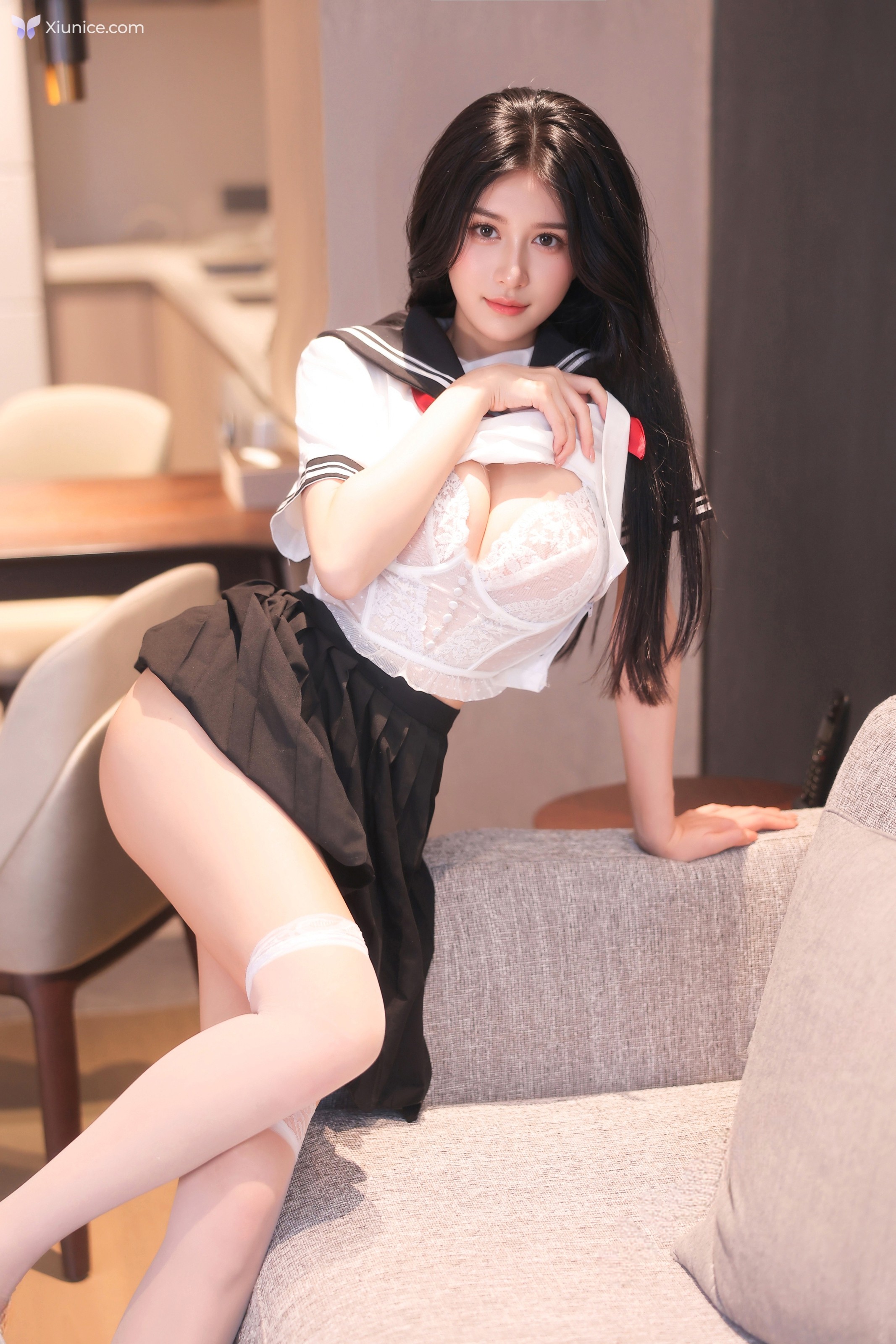 Xiuren Uncensored 4K shelly诗莉吖 – R18 秀人网模特 JK学生装 81P 第19张图