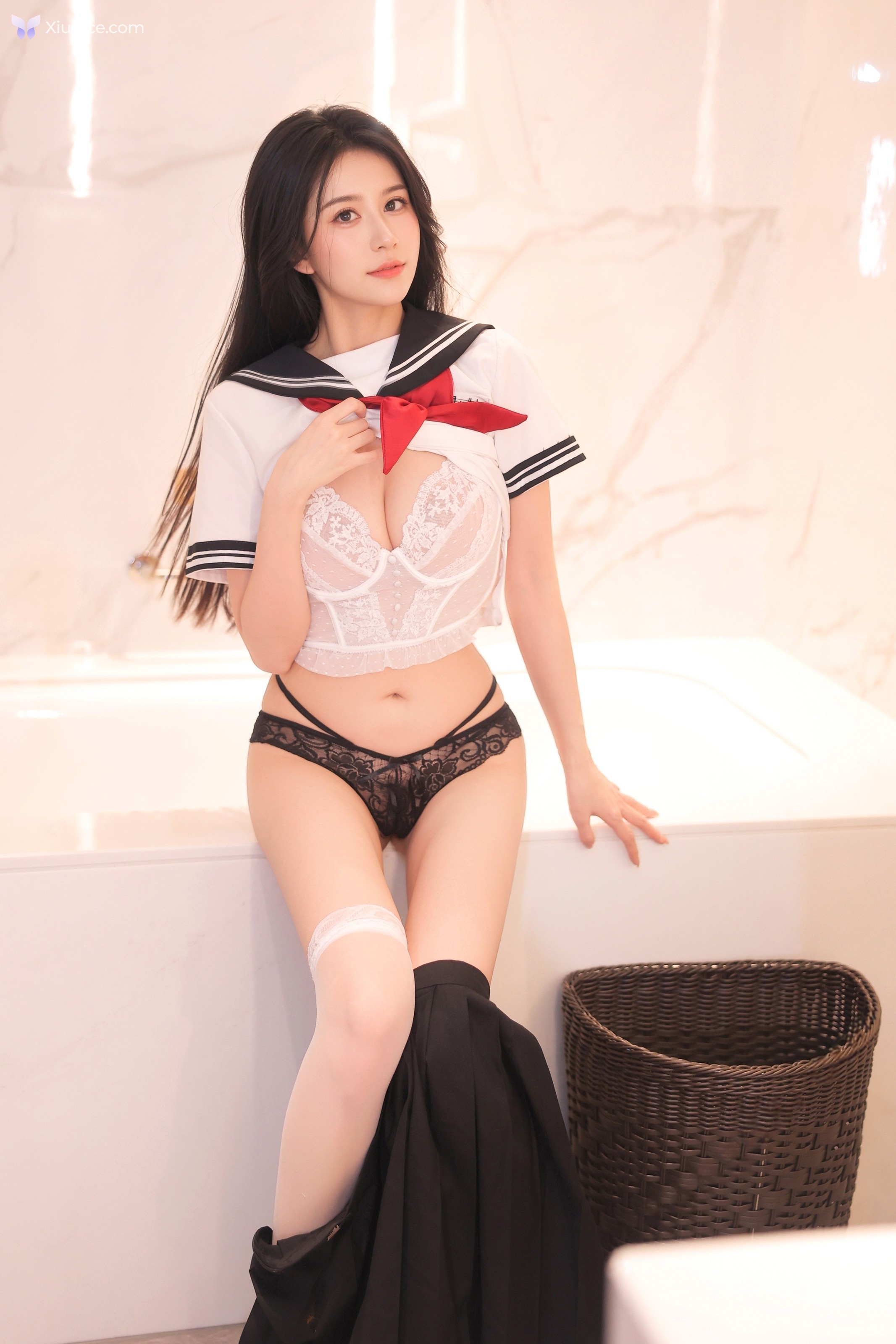Xiuren Uncensored 4K shelly诗莉吖 – R18 秀人网模特 JK学生装 81P 第28张图