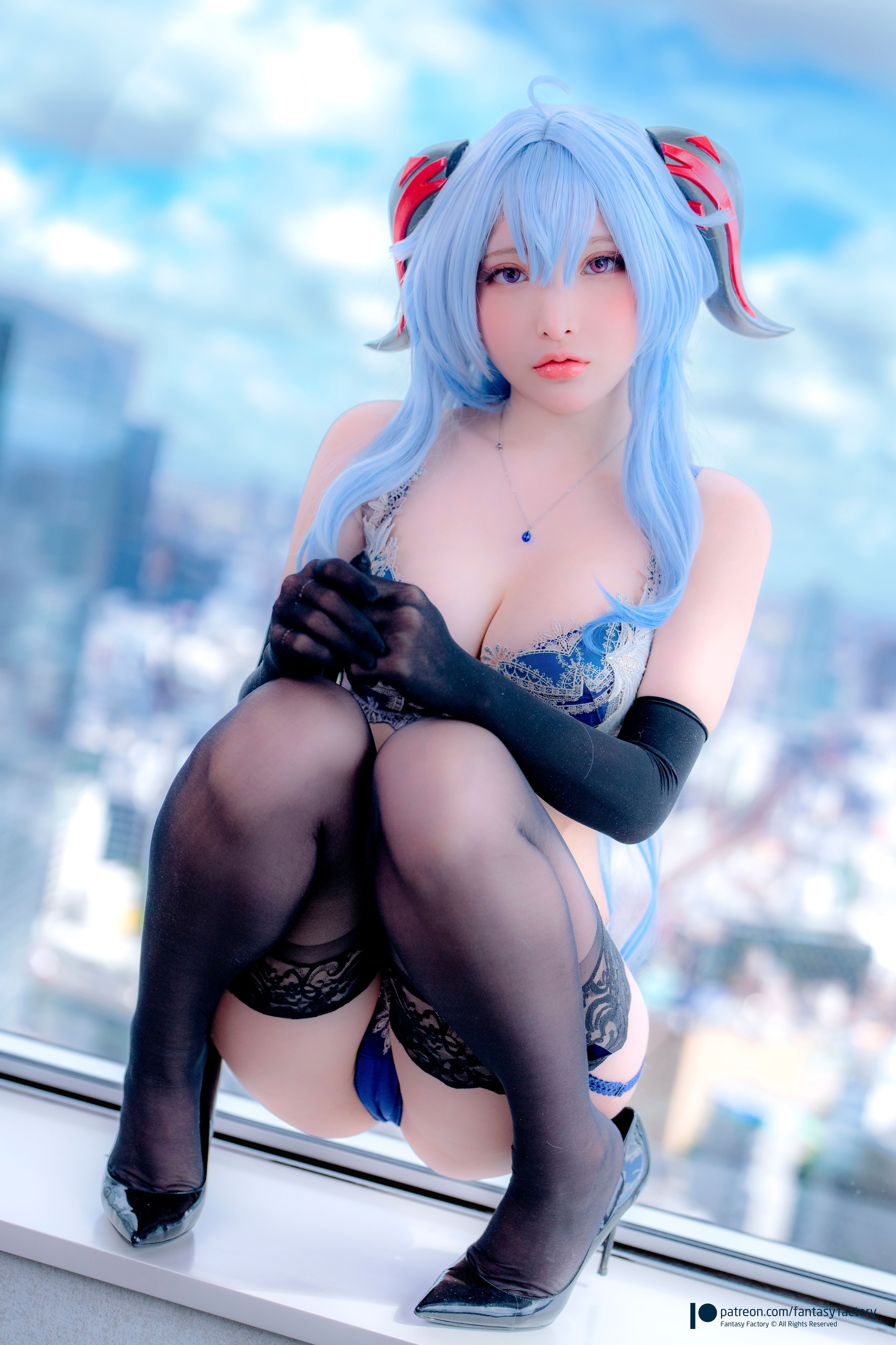 Fantasy Factory – 小丁 – Cosplay写真 – 甘雨内衣 51P 第4张图