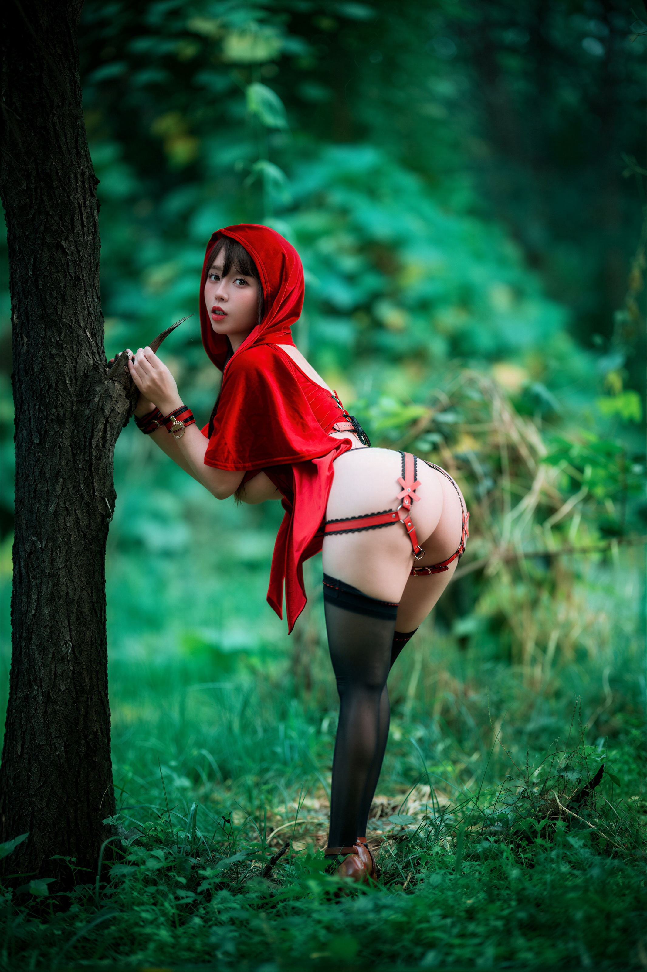AI Refined DJAWA Photo – DDiDDi – Cheeky Red Riding Hood 157P 第82张图