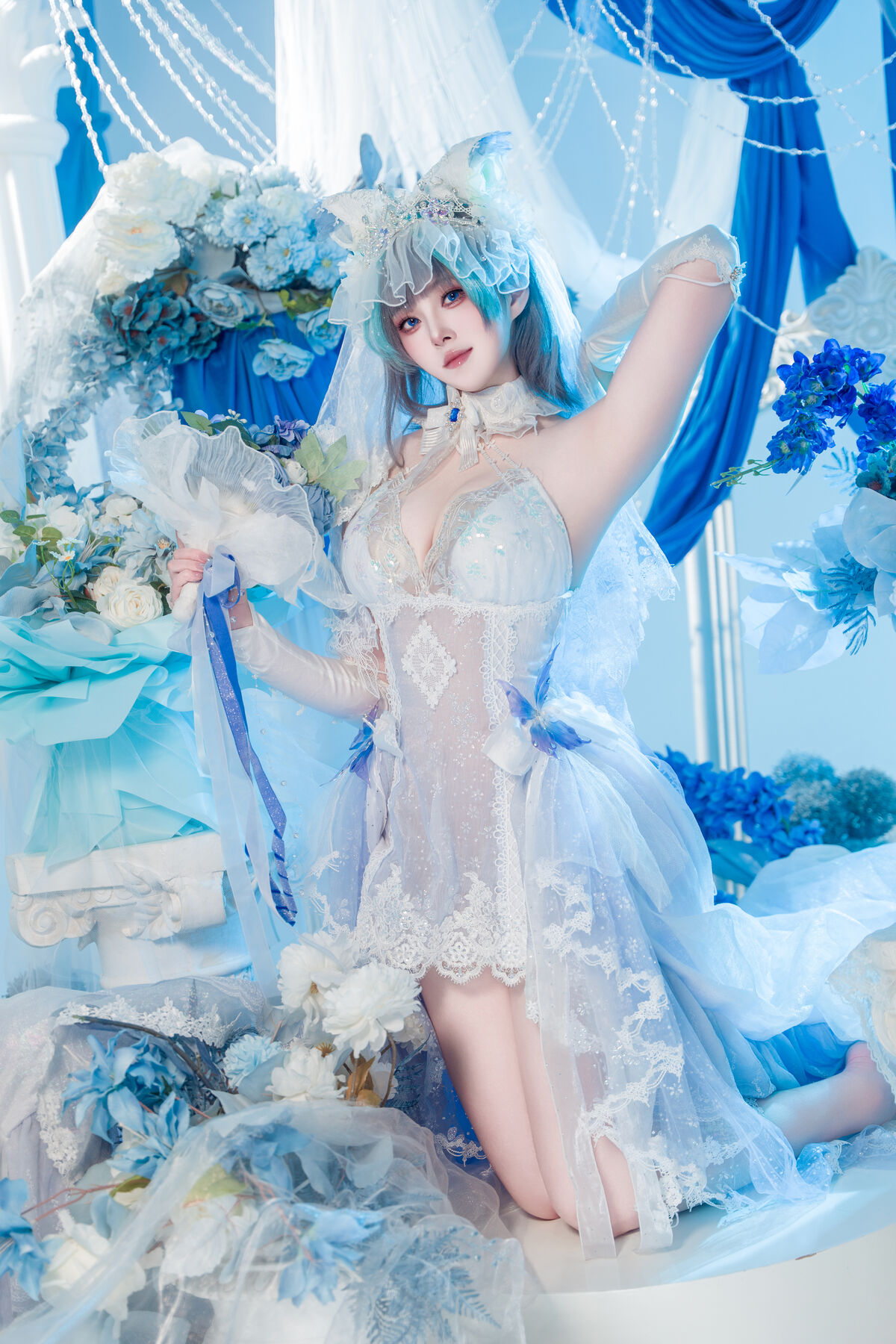Coser@Natsuko夏夏子 - 碧蓝航线 柴郡婚纱 (71P) 第10张图