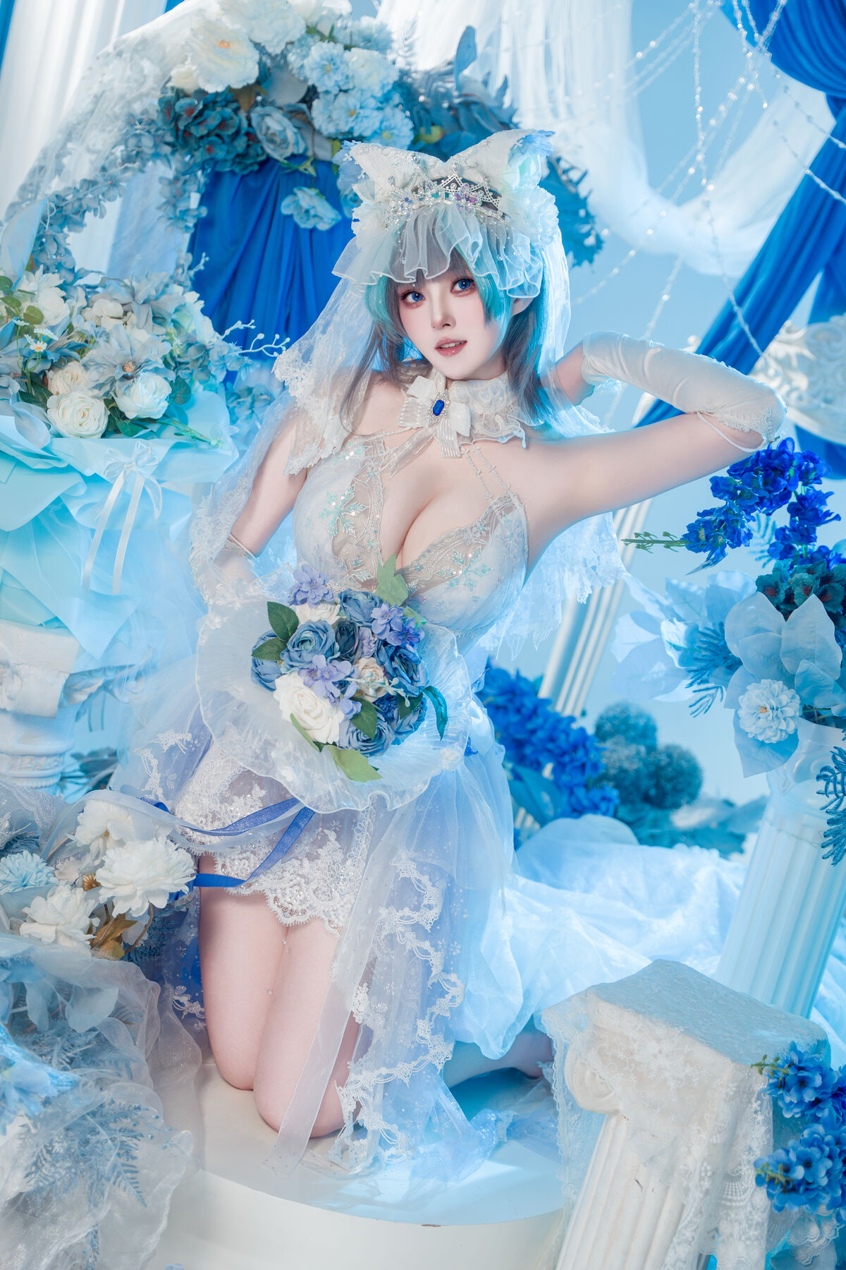 Coser@Natsuko夏夏子 - 碧蓝航线 柴郡婚纱 (71P) 第11张图